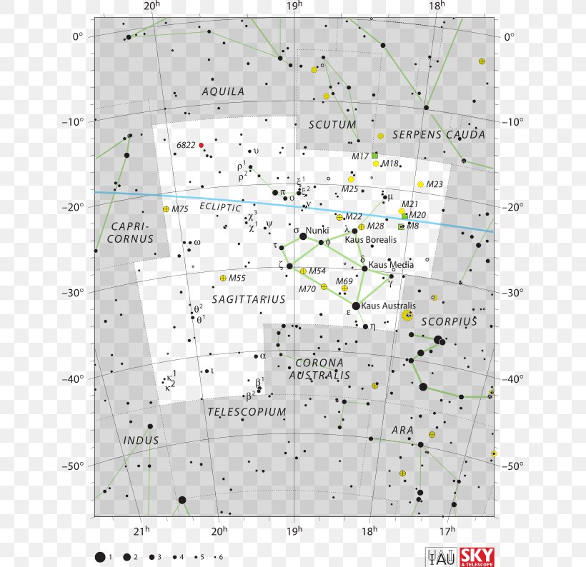Sagittarius Constellation Star Chart Omega Nebula Messier Object, PNG, 645x794px, Sagittarius, Area, Constellation, Diagram, Galactic Center Download Free