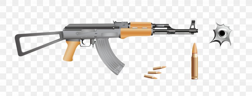 AK-47 Bullet Ammunition Firearm, PNG, 4618x1771px, Watercolor, Cartoon, Flower, Frame, Heart Download Free