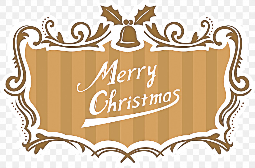 Christmas Fonts Merry Christmas Fonts, PNG, 2999x1979px, Christmas Fonts, Brown, Label, Line, Logo Download Free
