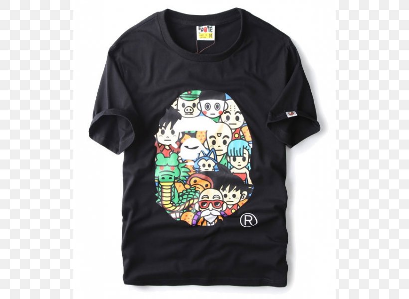 Long-sleeved T-shirt A Bathing Ape Long-sleeved T-shirt Harajuku, PNG, 600x600px, Tshirt, Bathing, Bathing Ape, Black, Brand Download Free