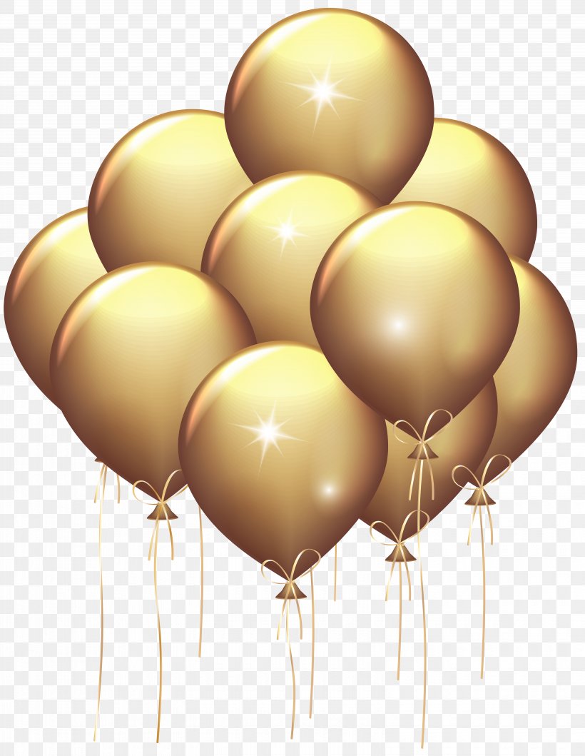 Gold Balloon Clip Art, PNG, 6190x8000px, Balloon, Birthday, Color, Egg, Gold Download Free