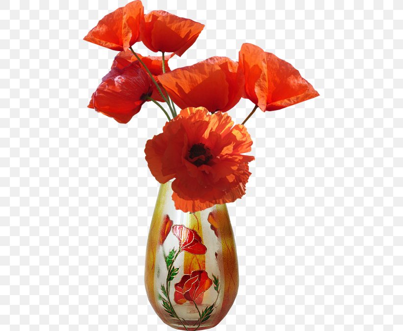 Vase Common Poppy Flower Clip Art, PNG, 484x673px, Vase, Blume, Common Poppy, Coquelicot, Cut Flowers Download Free
