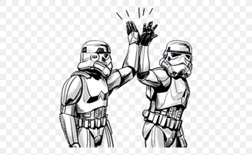 Anakin Skywalker Stormtrooper Star Wars Sticker Iden Versio, PNG, 512x504px, Anakin Skywalker, Arm, Art, Black And White, Cartoon Download Free