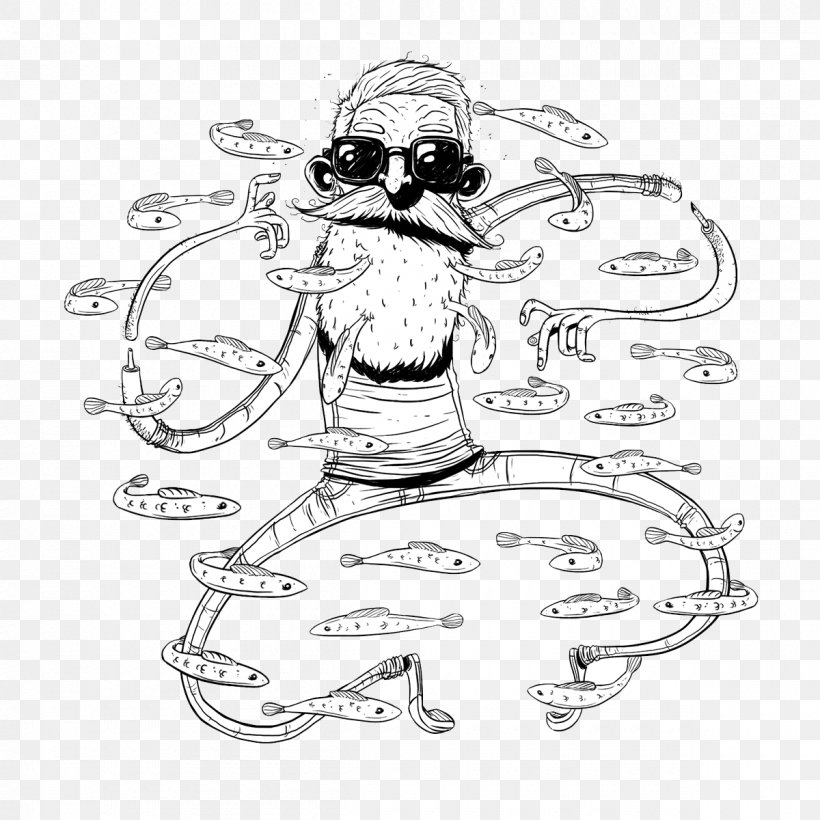 Cartoon Graphic Design Sketch, PNG, 1200x1200px, Cartoon, Art, Artwork, Black And White, Body Jewelry Download Free
