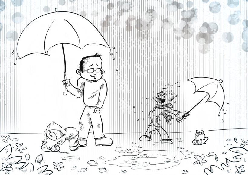 Children's Drawing Wet Season Rain, PNG, 1081x764px, Watercolor, Cartoon,  Flower, Frame, Heart Download Free