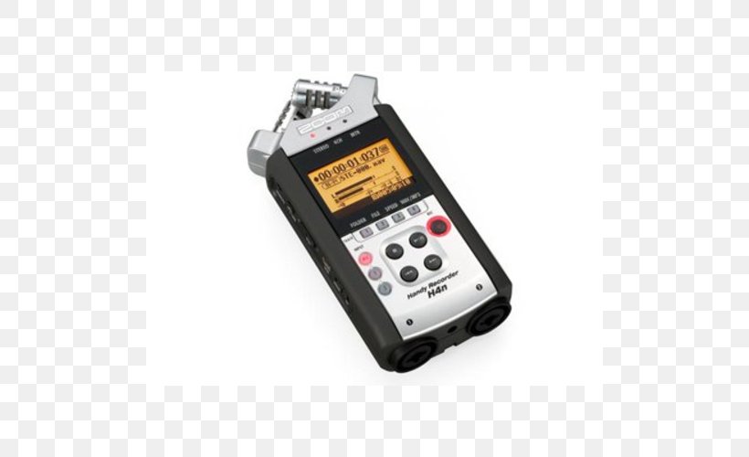 Microphone Digital Audio Zoom H4n Handy Recorder Zoom Corporation, PNG, 500x500px, Microphone, Audio, Camera, Compact Disc, Digital Audio Download Free