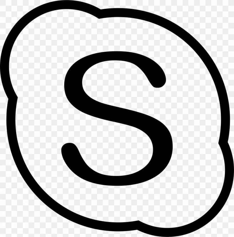 Skype, PNG, 980x994px, Skype, Area, Black And White, Logo, Monochrome Photography Download Free