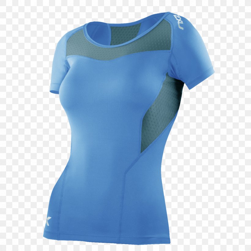 T-shirt Sleeve Kompresivna Garderoba Compression Garment, PNG, 1000x1000px, Tshirt, Active Shirt, Active Tank, Aqua, Azure Download Free