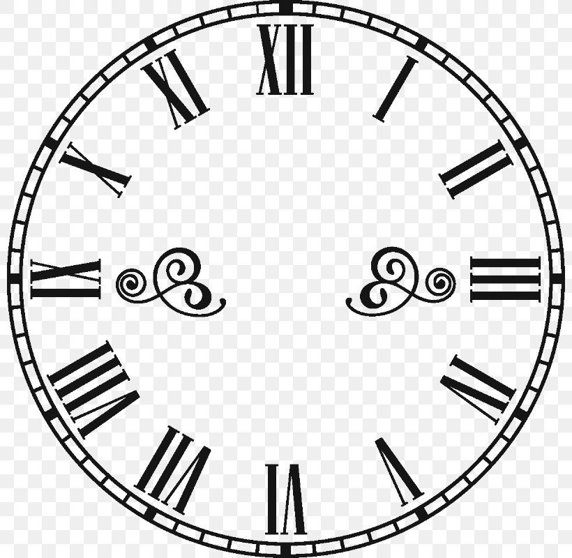 Clock Face Roman Numerals, PNG, 800x800px, Clock Face, Area, Black And White, Clock, Dial Download Free