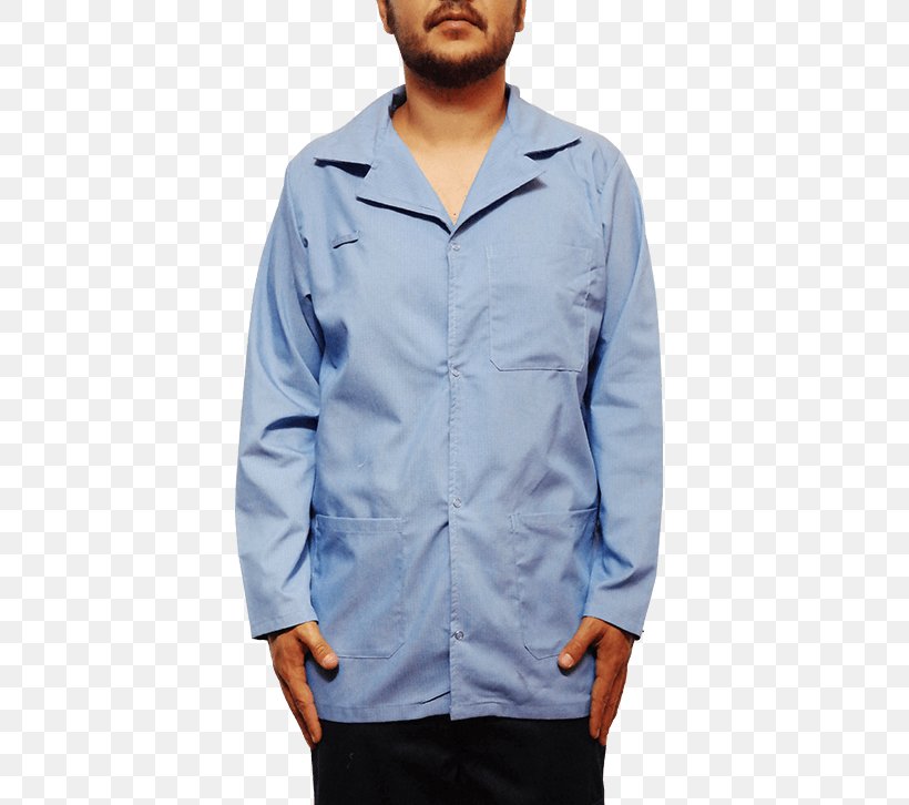 Lab Coats Jacket Polyester Cotton Sleeve, PNG, 500x726px, Lab Coats, Blue, Carbon, Carbon Fibers, Contentment Download Free