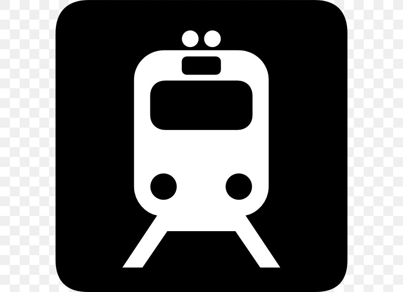 Train Rail Transport Bus Tram Rapid Transit, PNG, 594x595px, Train, Area, Black, Black And White, Bus Download Free