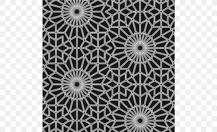 Black And White Ornament Motif Pattern, PNG, 500x500px, Black And White, Art, Black, Doily, Geometric Shape Download Free