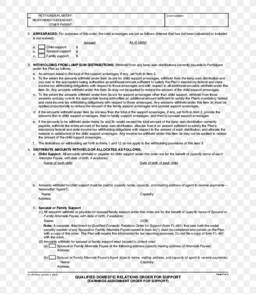 Qualified Domestic Relations Order Family Law Document Form, PNG, 728x943px, Qualified Domestic Relations Order, Area, Black And White, Contract, Divorce Download Free