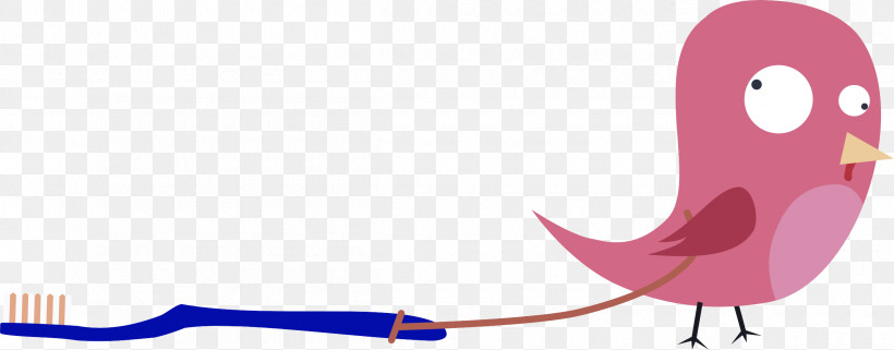 Character Beak Water Bird Pink M Computer, PNG, 2400x942px, Character, Beak, Computer, Line, Meter Download Free