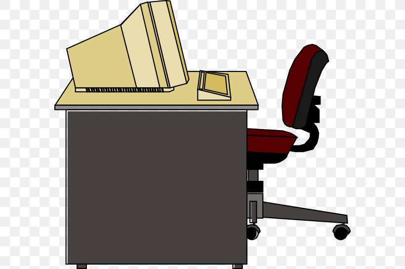 Computer Desk Office Clip Art, PNG, 600x546px, Desk, Chair, Computer, Computer Desk, Cubicle Download Free