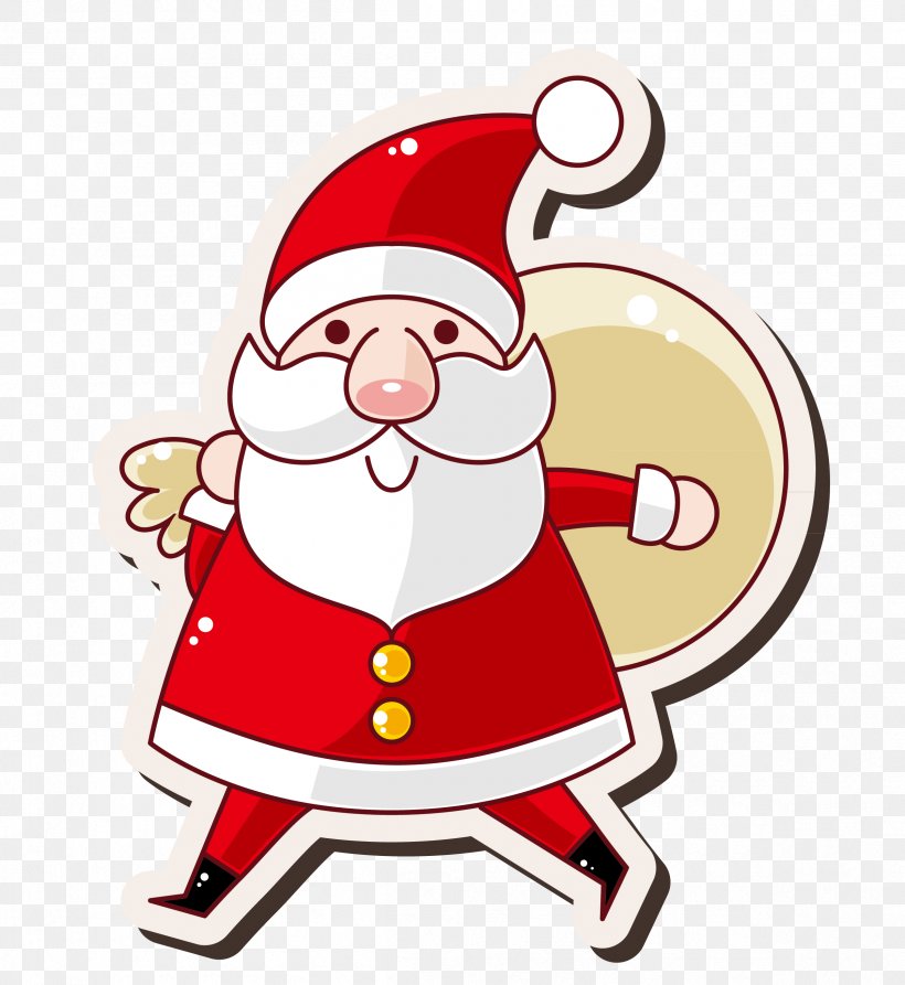 Santa Claus New Year Card Cartoon Christmas, PNG, 2402x2618px, Santa Claus, Art, Cartoon, Christmas, Christmas Card Download Free