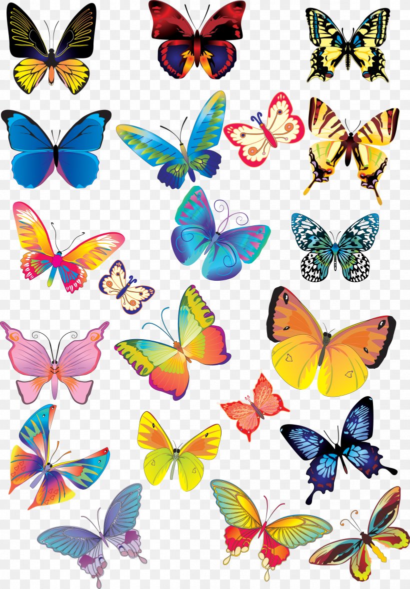 Butterfly Clip Art, PNG, 2394x3445px, Butterfly, Artwork, Brush Footed Butterfly, Butterflies And Moths, Drawing Download Free