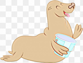 Cartoon California Sea Lion Seal Finger Tail PNG