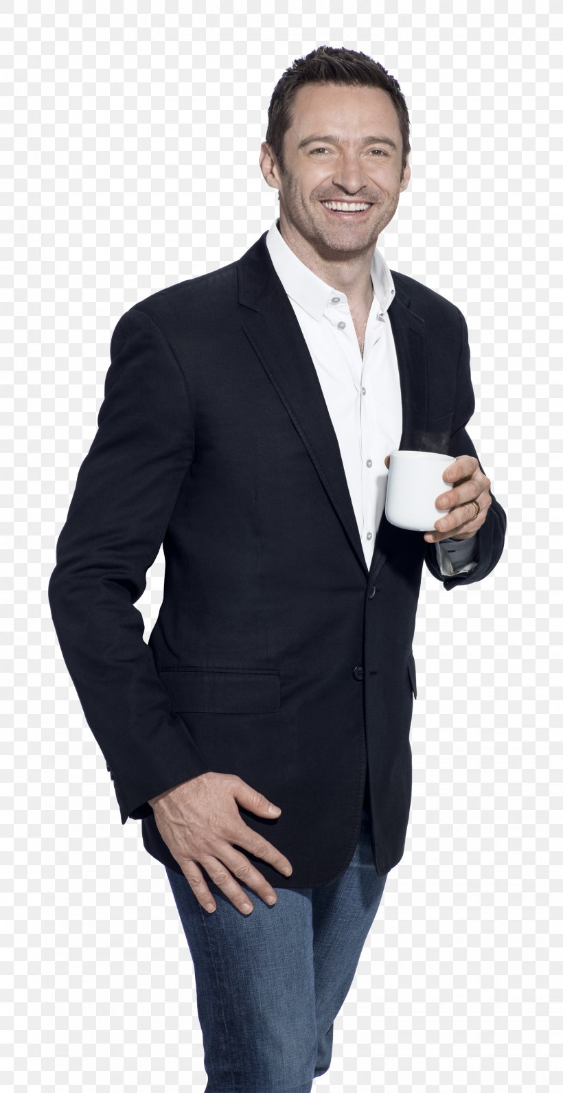 Hugh Jackman Laughing Man Coffee Tea Cafe, PNG, 1545x3000px, Hugh Jackman, Blazer, Business, Business Executive, Businessperson Download Free