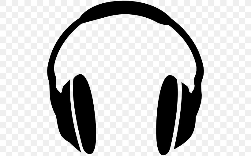 Headphones Sound, PNG, 512x512px, Headphones, Audio, Audio Equipment, Black And White, Earphone Download Free