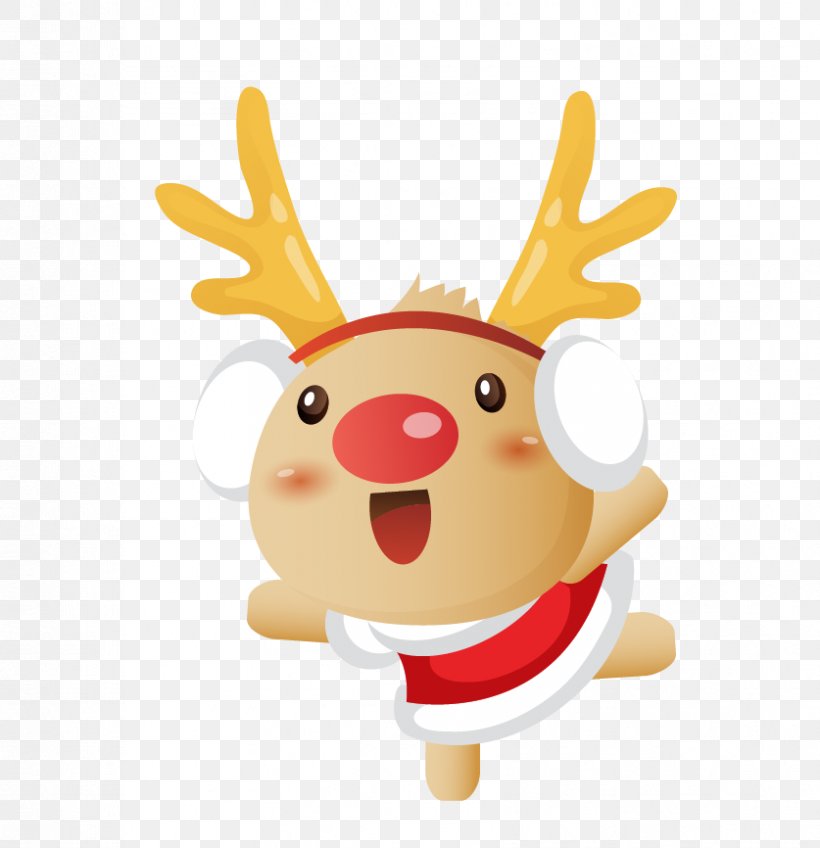 Little Reindeer Santa Claus Christmas, PNG, 837x866px, Reindeer, Art, Christmas, Christmas Card, Christmas Ornament Download Free