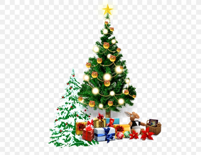 Santa Claus Christmas Tree Christmas Eve Gift, PNG, 852x658px, Santa Claus, Balsam Hill, Christmas, Christmas Decoration, Christmas Eve Download Free