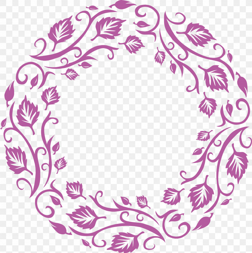 Autumn Frame Nature Frame, PNG, 2921x2939px, Autumn Frame, Circle, Magenta, Nature Frame, Ornament Download Free