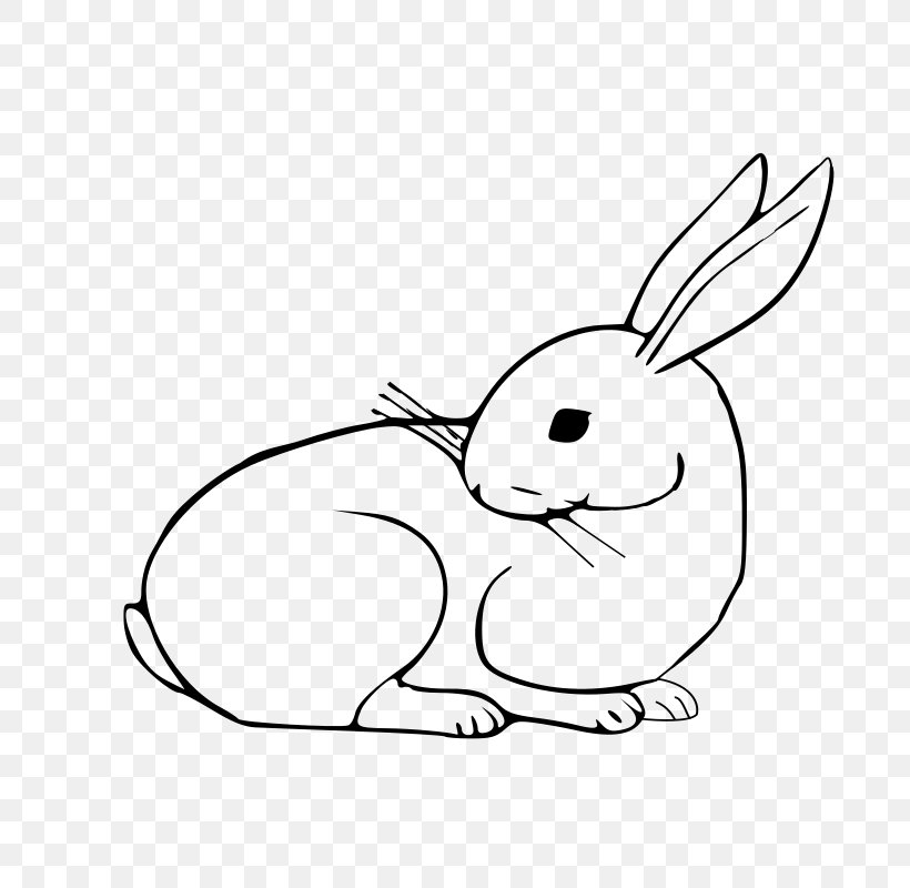 Easter Bunny Coloring Book Clip Art, PNG, 800x800px, Easter Bunny, Area, Artwork, Black, Black And White Download Free