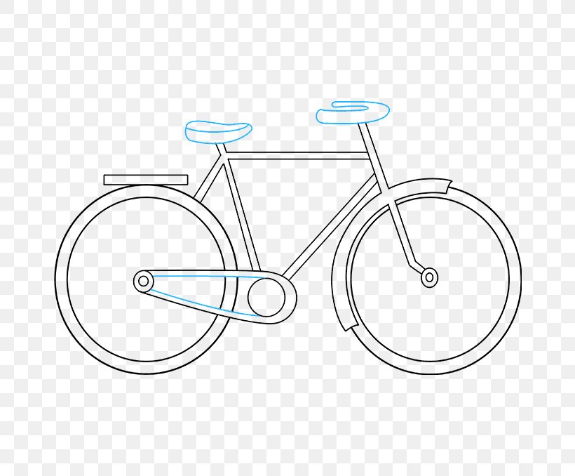 Drawing Image Bicycle Line Art Basic Step, PNG, 680x678px, Drawing, Bicycle, Bicycle Accessory, Bicycle Drivetrain Part, Bicycle Frame Download Free