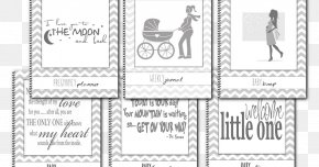 Black And White Baby Planner Infant DocumentPregnancy Back - Pregnancy Journal PNG