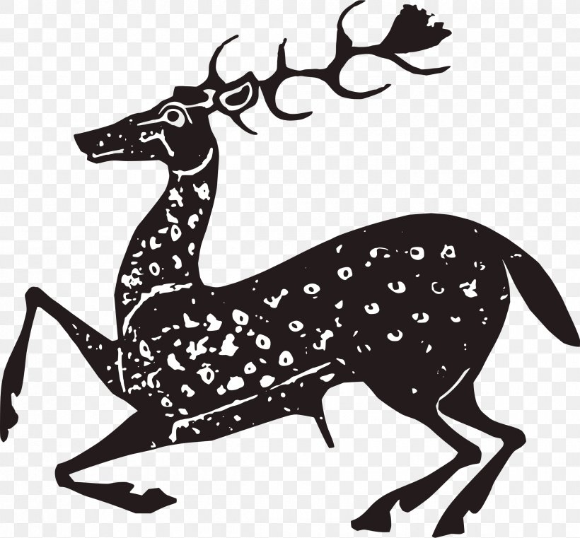 Rhodes Deer Clip Art, PNG, 2400x2230px, Rhodes, Antler, Black And White, Computer Software, Deer Download Free