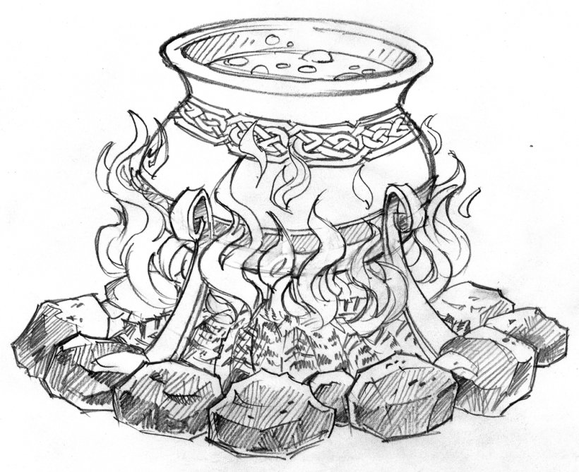 Cauldron Drawing Witchcraft Coloring Book Clip Art, PNG, 1045x853px, Cauldron, Art, Artwork, Black And White, Black Cauldron Download Free