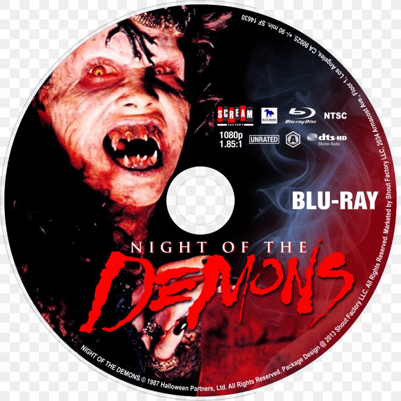 DVD Night Of The Demons Blu-ray Disc Film Album Cover, PNG, 1000x1000px, Dvd, Album Cover, Bluray Disc, Borderline, Brand Download Free
