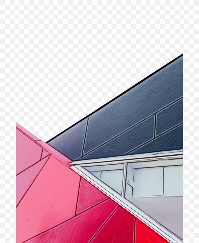 Roof Architecture Line Pink Daylighting, PNG, 690x1002px, Watercolor, Architecture, Building, Daylighting, Facade Download Free