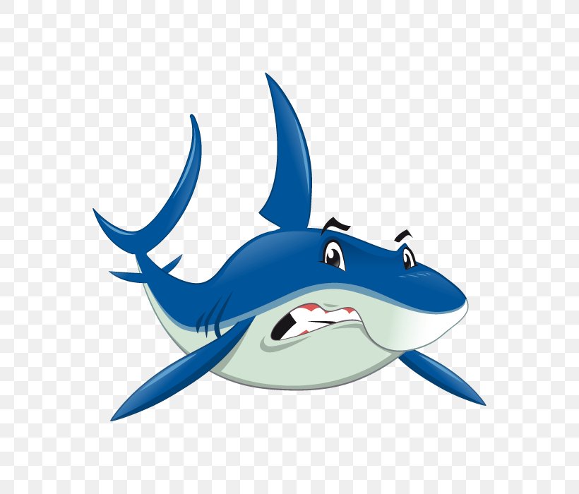 Cartoon Animal Illustration, PNG, 600x700px, Cartoon, Animal, Blue, Cartilaginous Fish, Dolphin Download Free