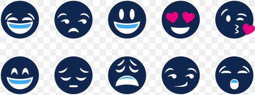 Emoji Emoticon Euclidean Vector, PNG, 2685x1009px, Blue, Character, Emoji, Emoticon, Iphone Download Free