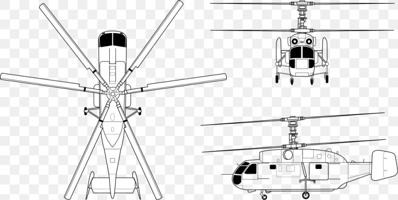 Helicopter Rotor Kamov Ka-27 Ka-32 Kamov Ka-25, PNG, 1024x515px, Helicopter Rotor, Aircraft, Antisurface Warfare, Black And White, Contrarotating Propellers Download Free