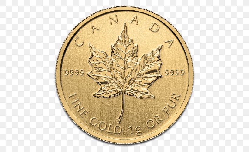 Canadian Gold Maple Leaf Coin Gold Bar Royal Canadian Mint, PNG, 500x500px, Canadian Gold Maple Leaf, Bullion, Bullion Coin, Coin, Currency Download Free