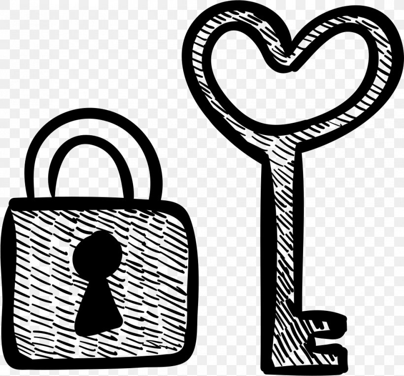 Padlock Key, PNG, 981x912px, Padlock, Black And White, Body Jewelry, Computer Software, Heart Download Free