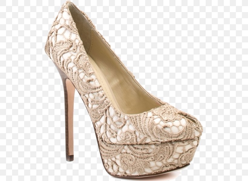 Slipper High-heeled Shoe Lace Wedding Shoes, PNG, 527x598px, Slipper, Absatz, Basic Pump, Beige, Bridal Shoe Download Free