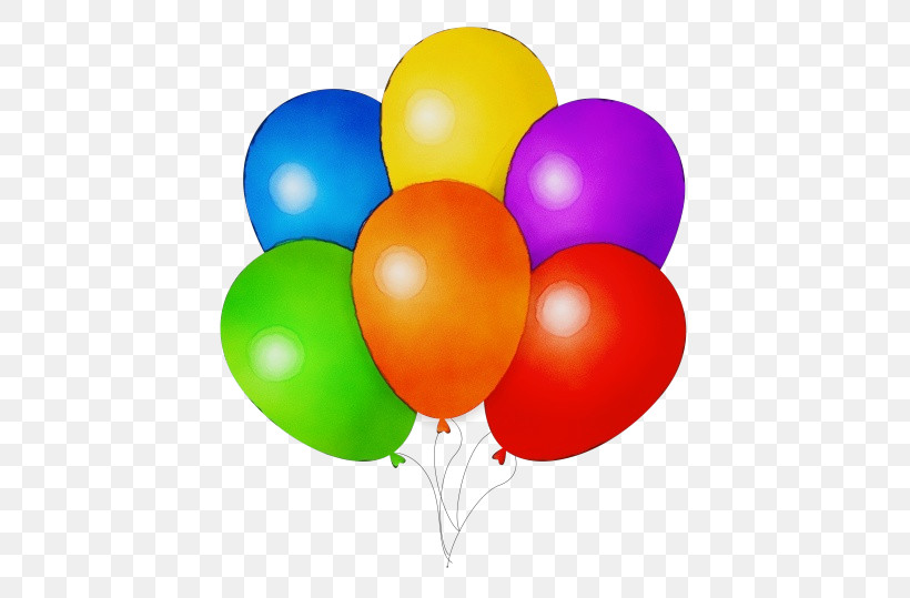Balloon Party Supply Toy Ball, PNG, 500x539px, Watercolor, Ball, Balloon, Paint, Party Supply Download Free