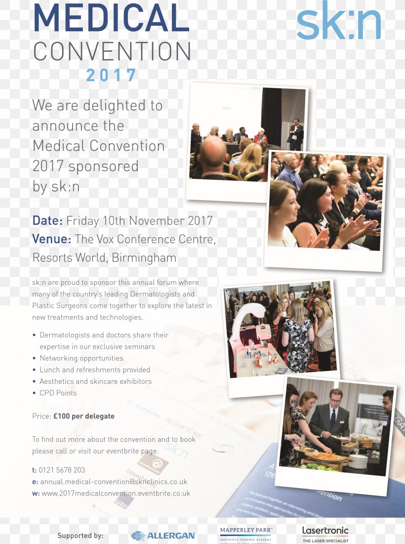 Convention Medicine Meeting Advertising Dermatology, PNG, 2475x3321px, 2017, Convention, Advertising, Annual General Meeting, Brochure Download Free