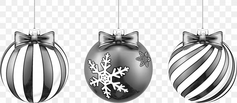 Christmas Ornament, PNG, 3000x1314px, Christmas Ornament, Blackandwhite, Christmas Decoration, Holiday Ornament, Interior Design Download Free