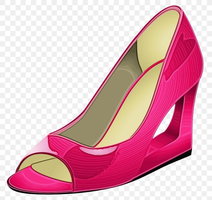 Footwear High Heels Pink Magenta Shoe, PNG, 800x774px, Watercolor, Basic Pump, Court Shoe, Footwear, High Heels Download Free