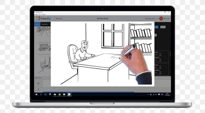 Doodle Video Computer Multimedia Dry-Erase Boards, PNG, 1024x568px, Doodle, Animaatio, Communication, Computer, Computer Accessory Download Free