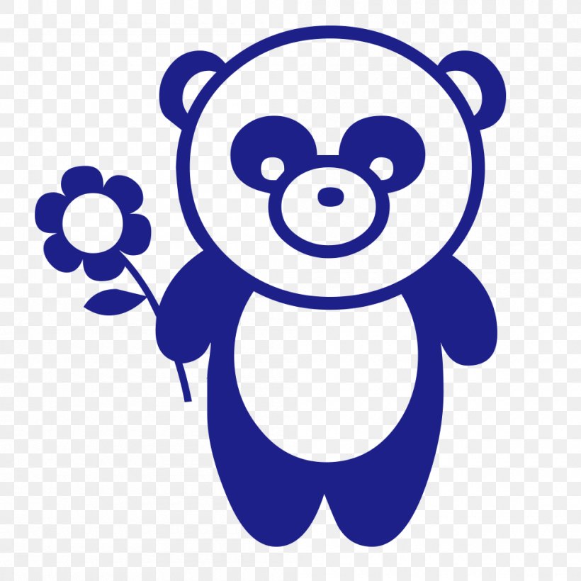 Giant Panda Bear T-shirt Decal Clip Art, PNG, 1000x1000px, Giant Panda, Area, Bear, Cartoon, Cuteness Download Free