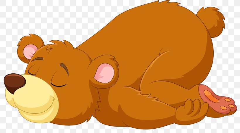 Bear Sleep In Non-human Animals Illustration, PNG, 800x455px, Watercolor, Cartoon, Flower, Frame, Heart Download Free