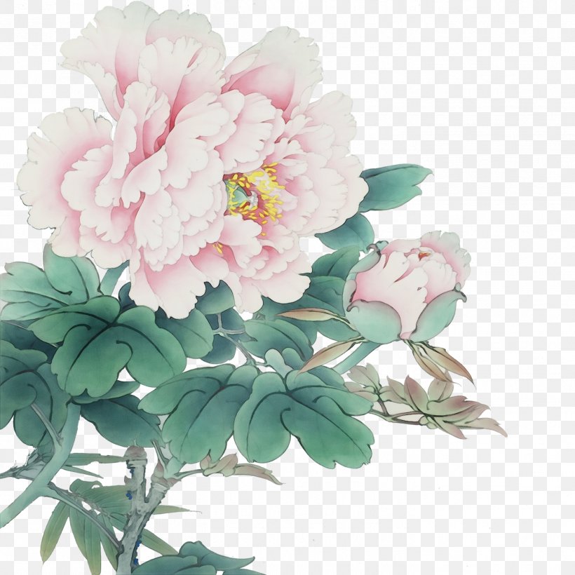 Peony Gongbi Chinese Painting Ink Wash Painting, PNG, 1417x1417px, Watercolor, Artist, Birdandflower Painting, Chinese Painting, Chinese Peony Download Free