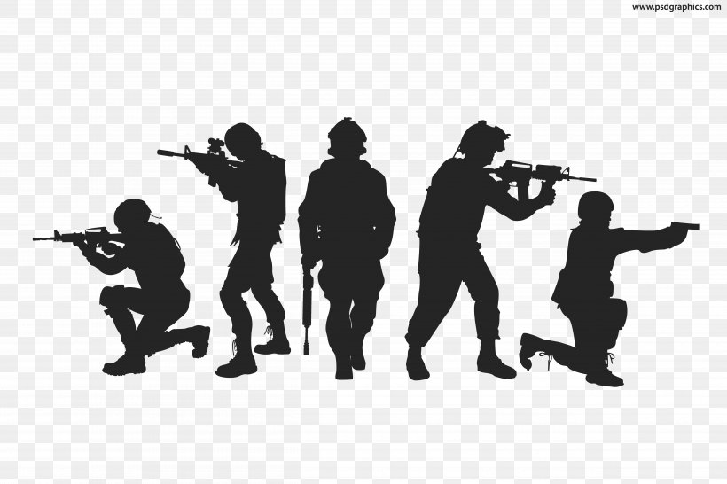 Download Silhouette Soldier Military Army, PNG, 5000x3333px ...
