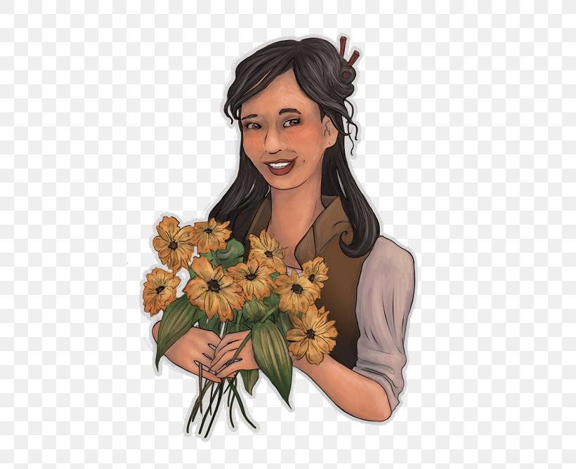 Floral Design Star Trek: The Next Generation Keiko O'Brien Cut Flowers Zinnia, PNG, 500x668px, Watercolor, Cartoon, Flower, Frame, Heart Download Free
